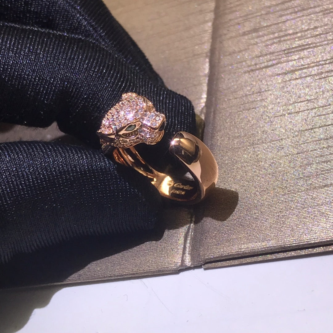1:1 Cartier Panther Head Couple Rings