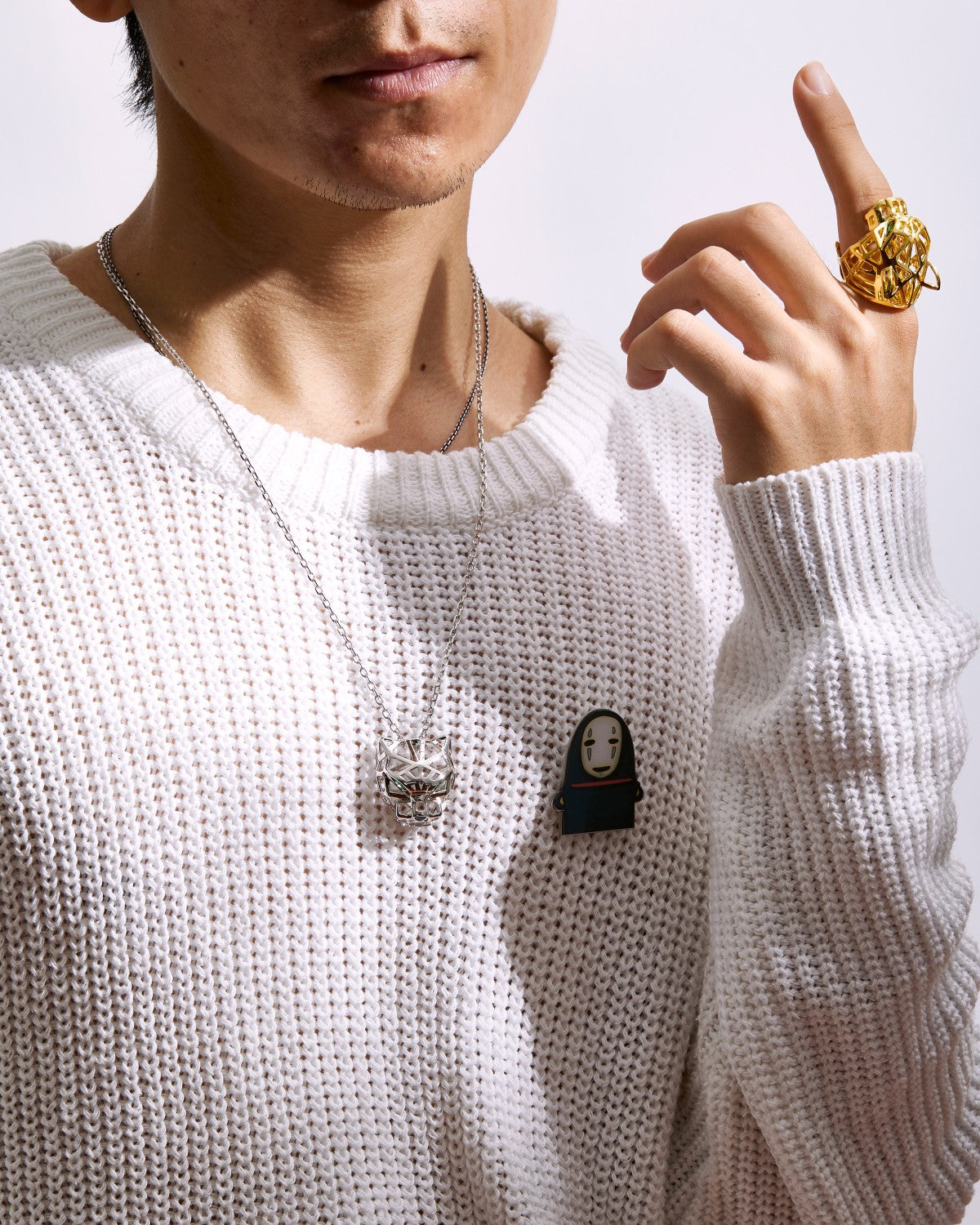 1:1 Cartier openwork panther necklace