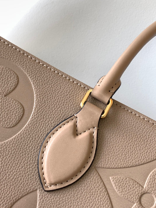 1:1 Beige Emboss Monogram OnTheGo