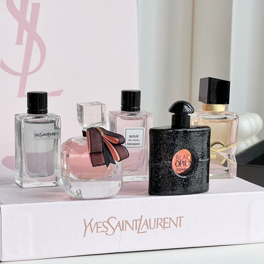 1:1 YSL limited edition heart-shaped pink perfume sample 5 pieces set