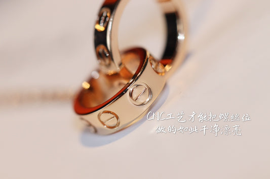 1:1 Cartier Love Double Ring Necklace