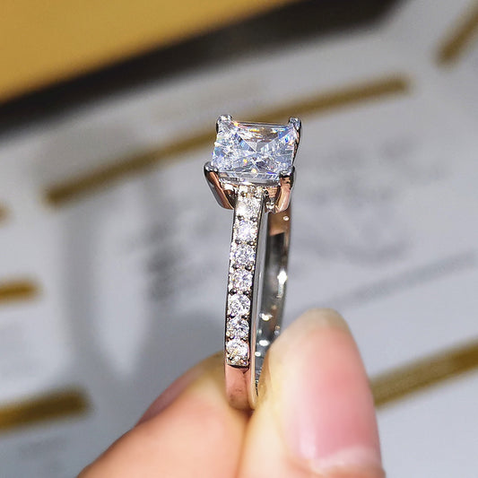 1-carat moissanite ring
