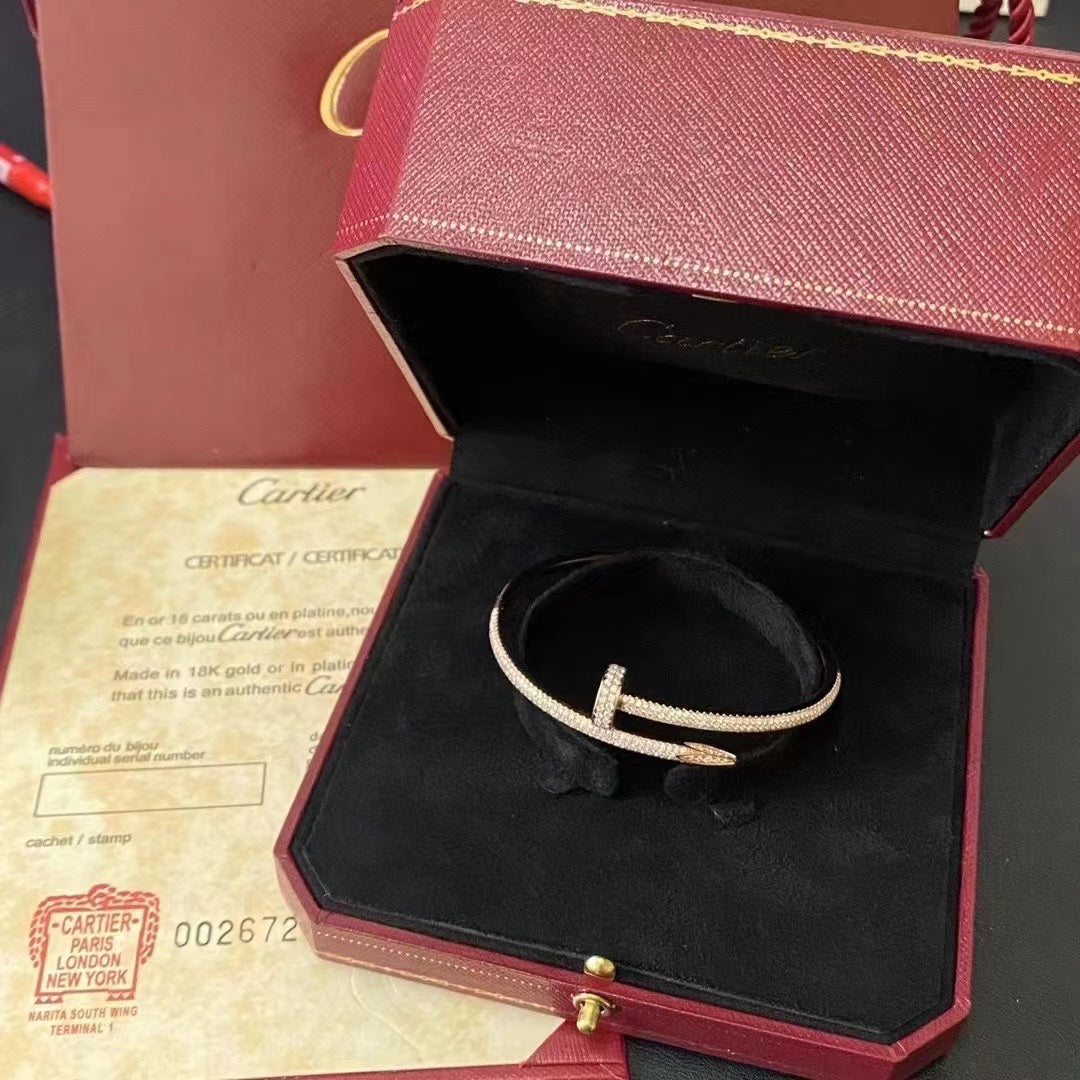 1:1 Cartier Gold Nail full diamond bracelet
