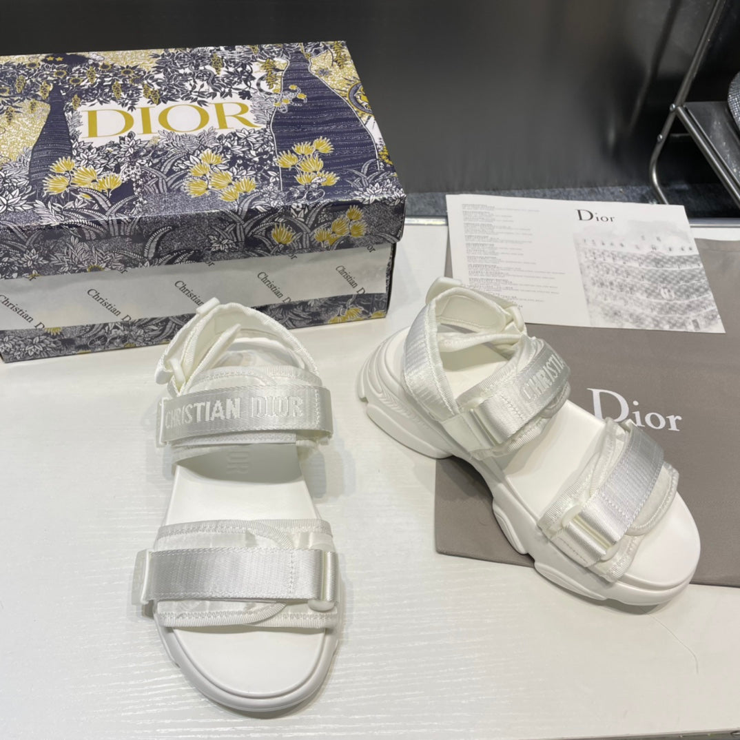 1:1 Dior White Platform sandals