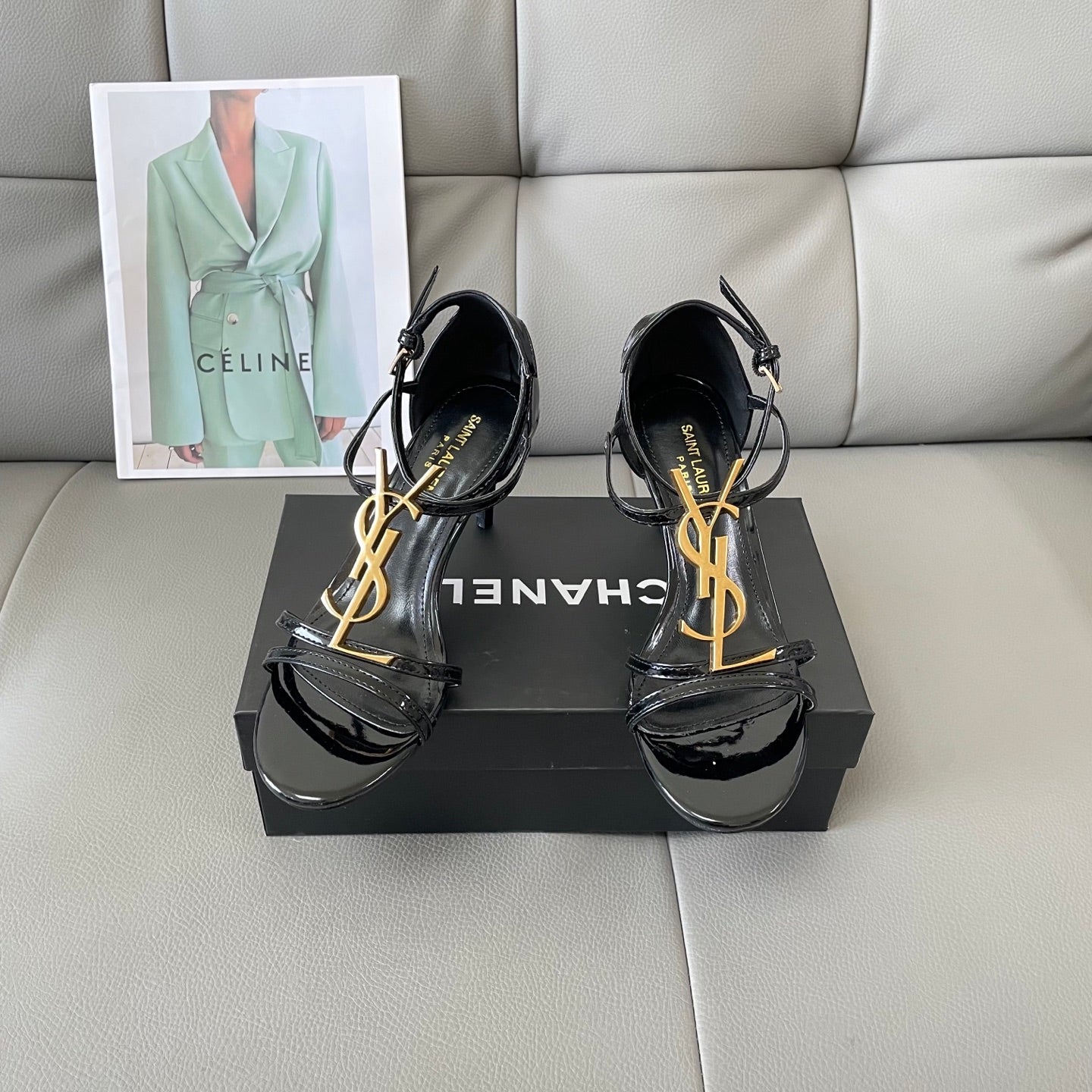 1:1 YSL Letter buckle sandals