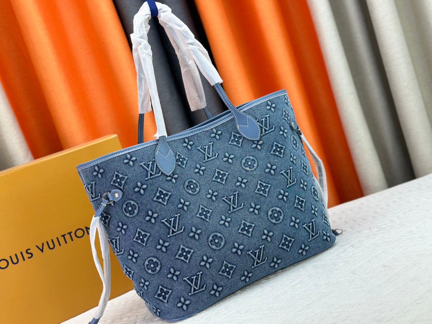 Original quality Denim monogram Neverfull MM