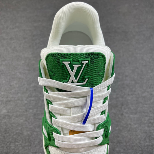 1:1 LV Green Trainer Couple Sneakers