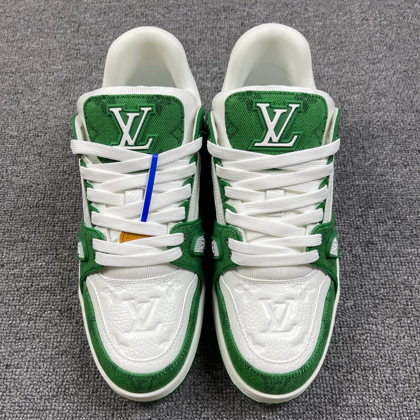 1:1 LV Green Trainer Couple Sneakers
