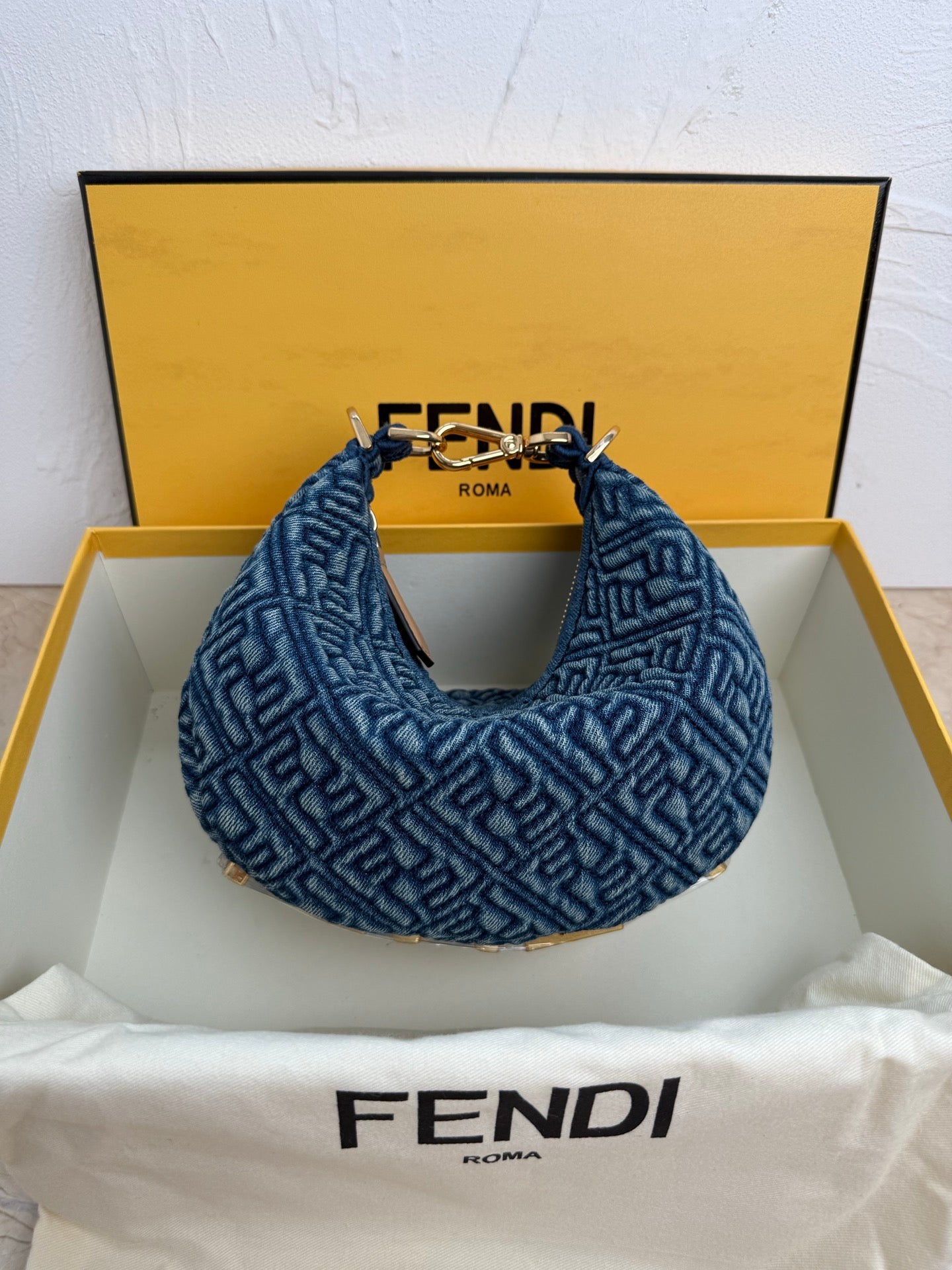 Original quality Denim blue lettering