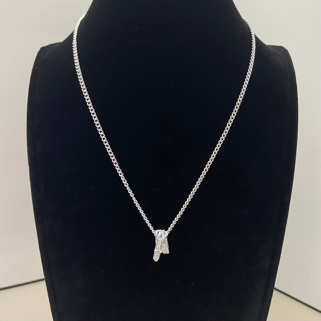 1:1 Hermès diamond leather belt necklace