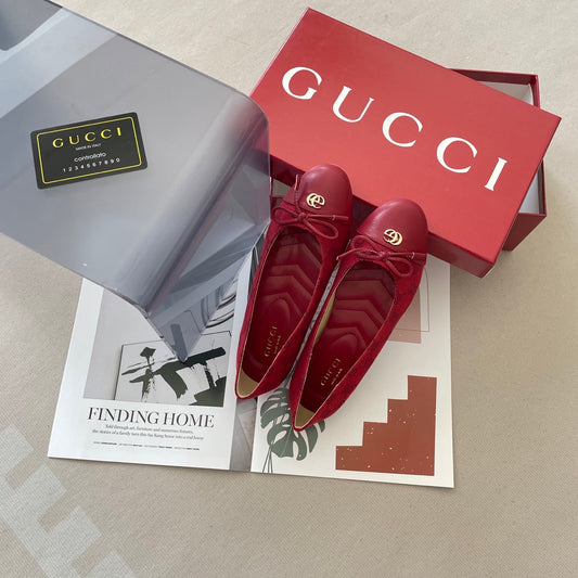 1:1 Gucci Double G Ballet Flats
