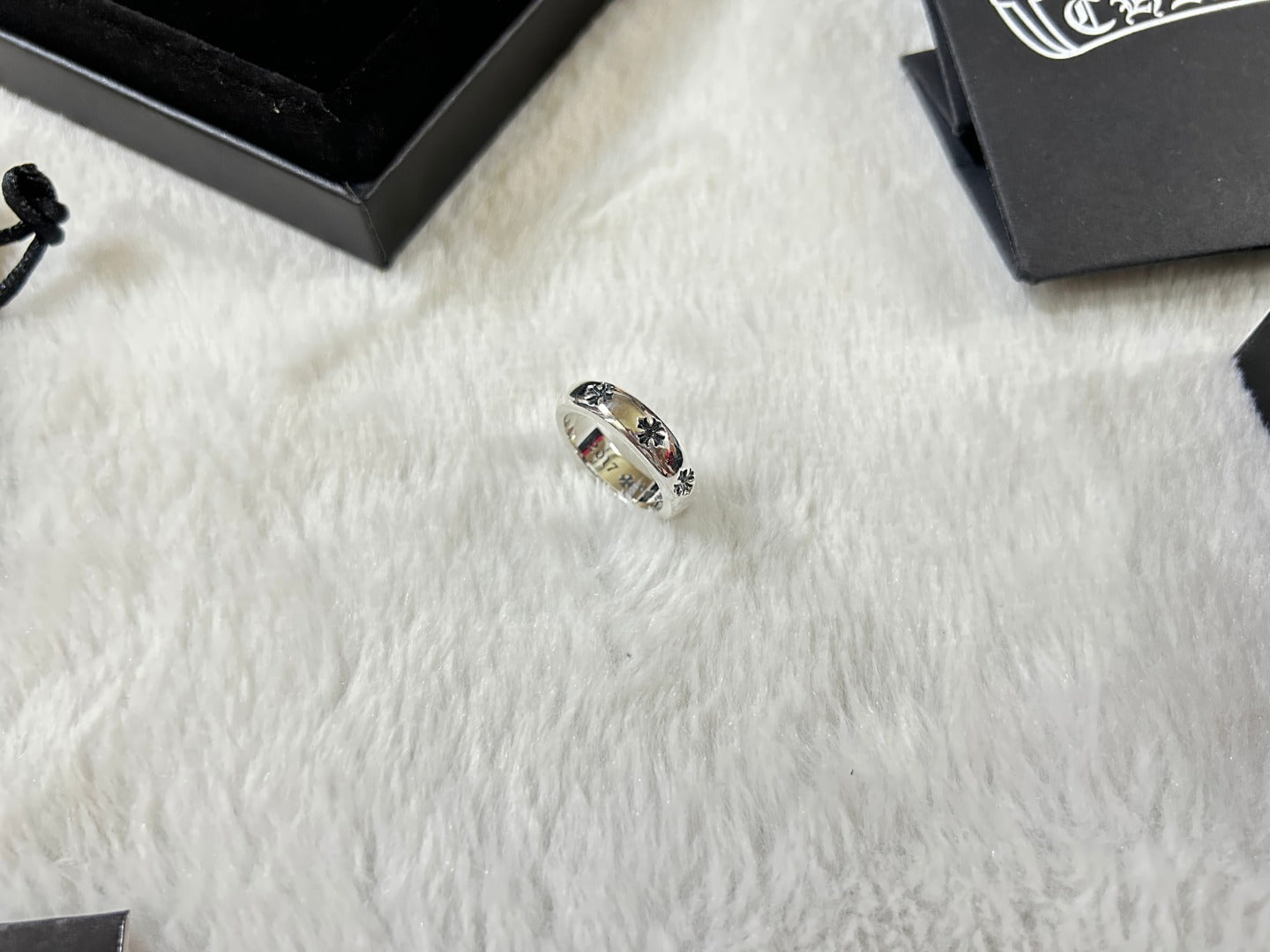 1:1 Chrome Hearts smooth cross flower Ring