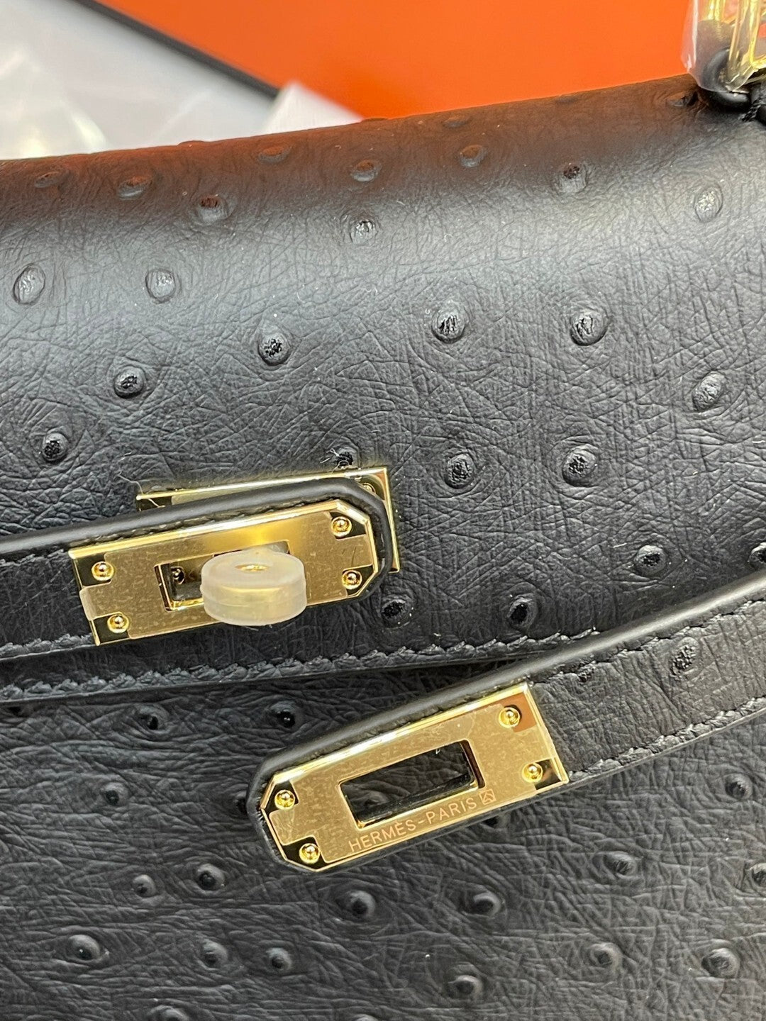 1:1 Hermes Kelly 25 Ostrich pattern