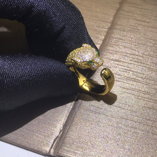 1:1 Cartier Panther Head Couple Rings