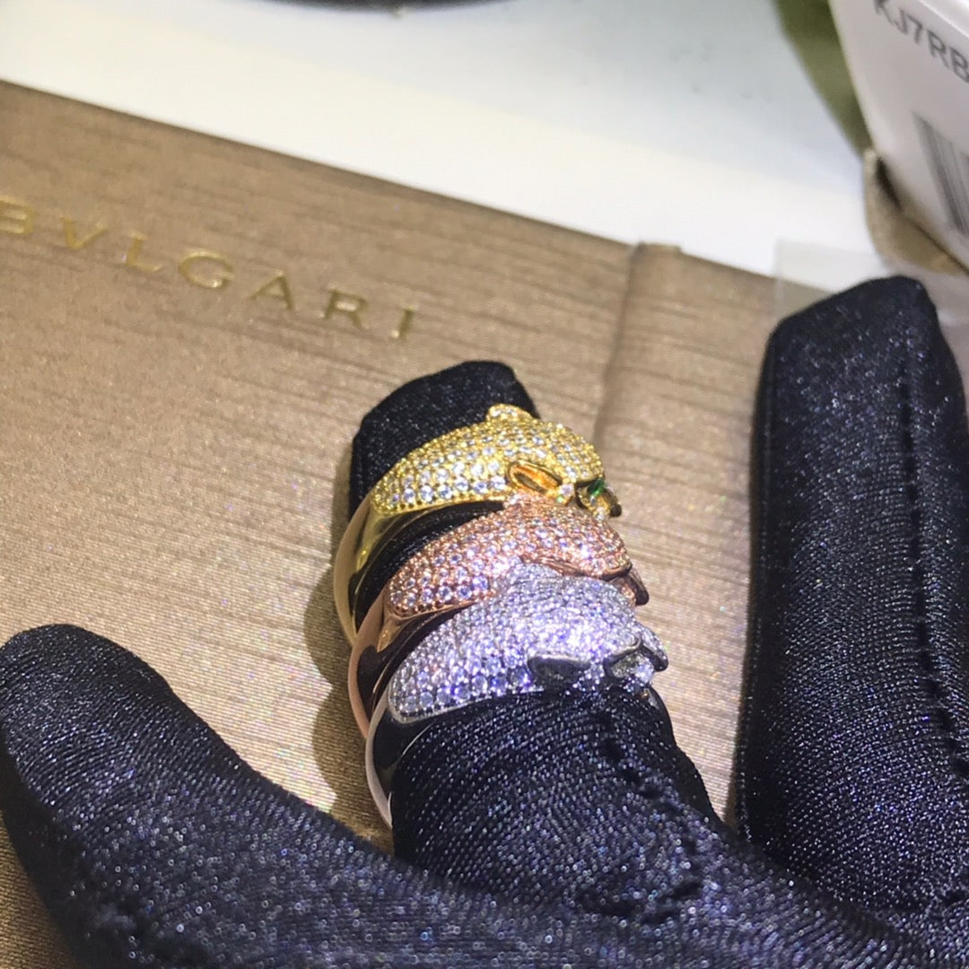 1:1 Cartier Panther Head Couple Rings