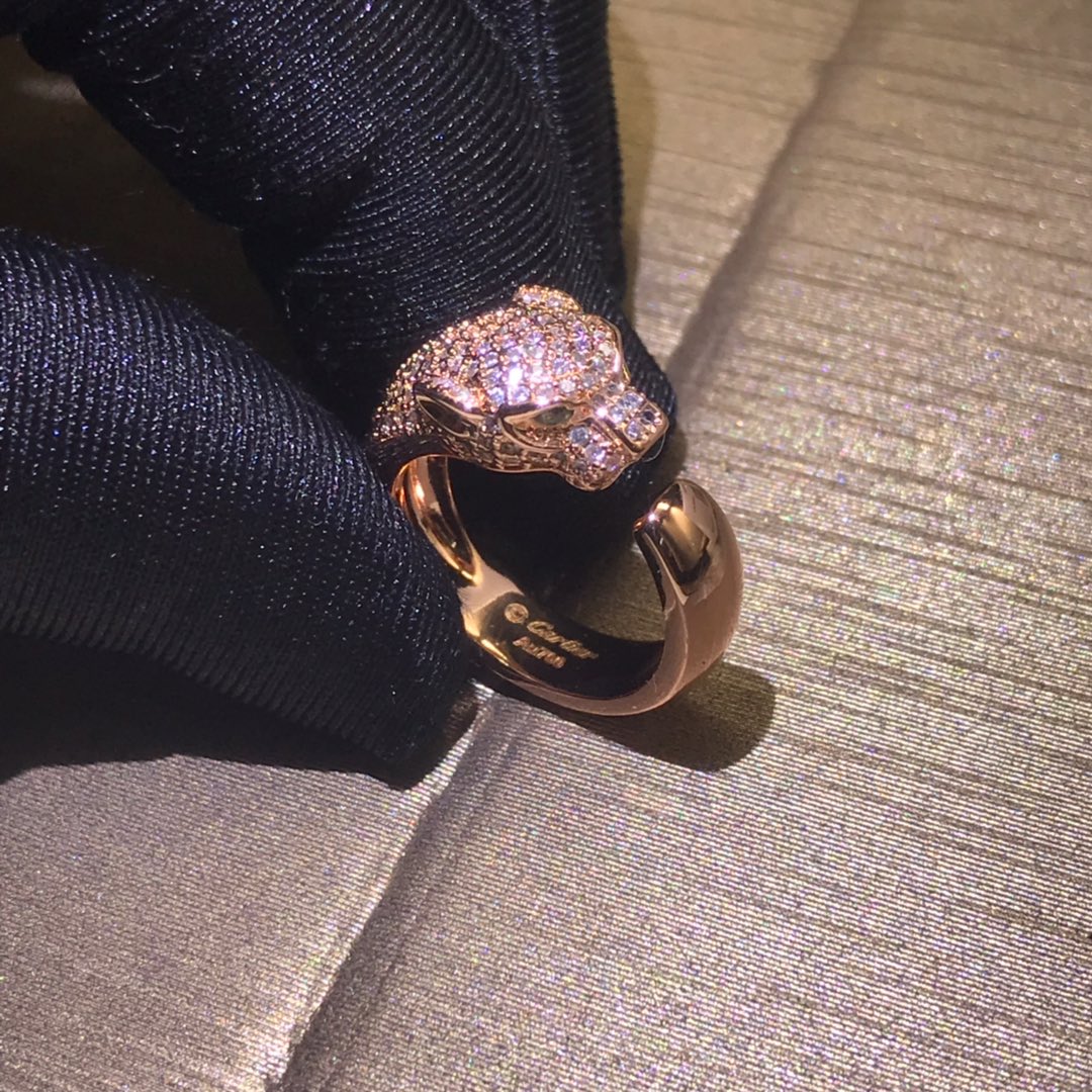 1:1 Cartier Panther Head Couple Rings