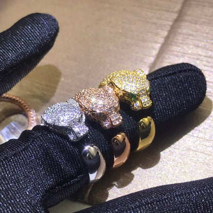 1:1 Cartier Panther Head Couple Rings