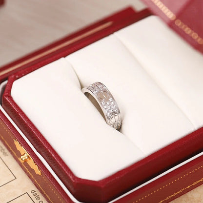 1:1 Cartier Love Starry Sky Wild Three-Row Diamond Ring