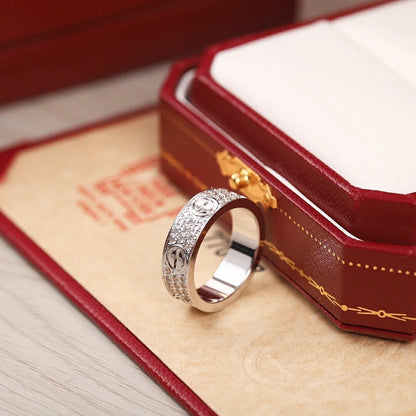 1:1 Cartier Love Starry Sky Wild Three-Row Diamond Ring