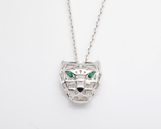 1:1 Cartier openwork panther necklace