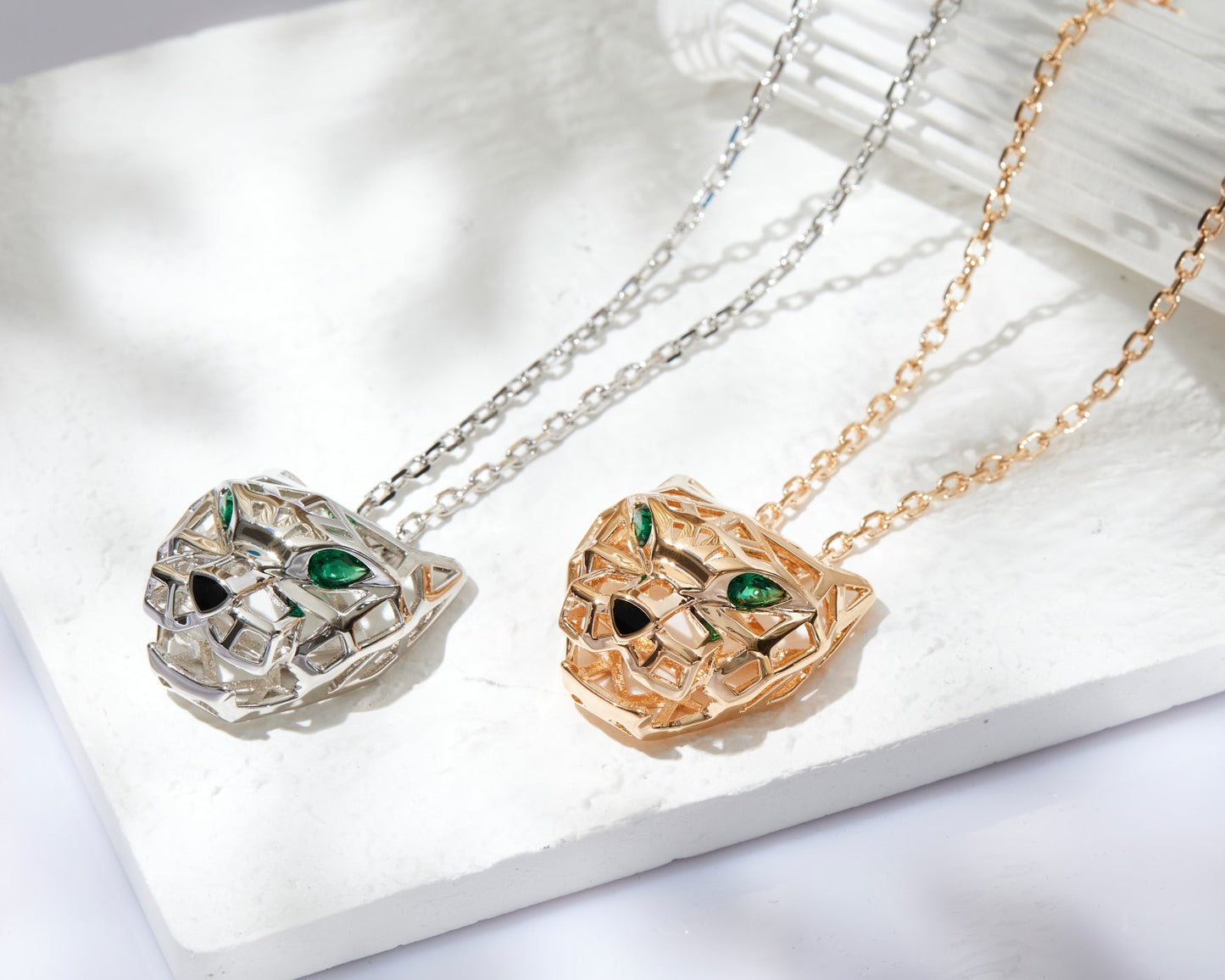 1:1 Cartier openwork panther necklace