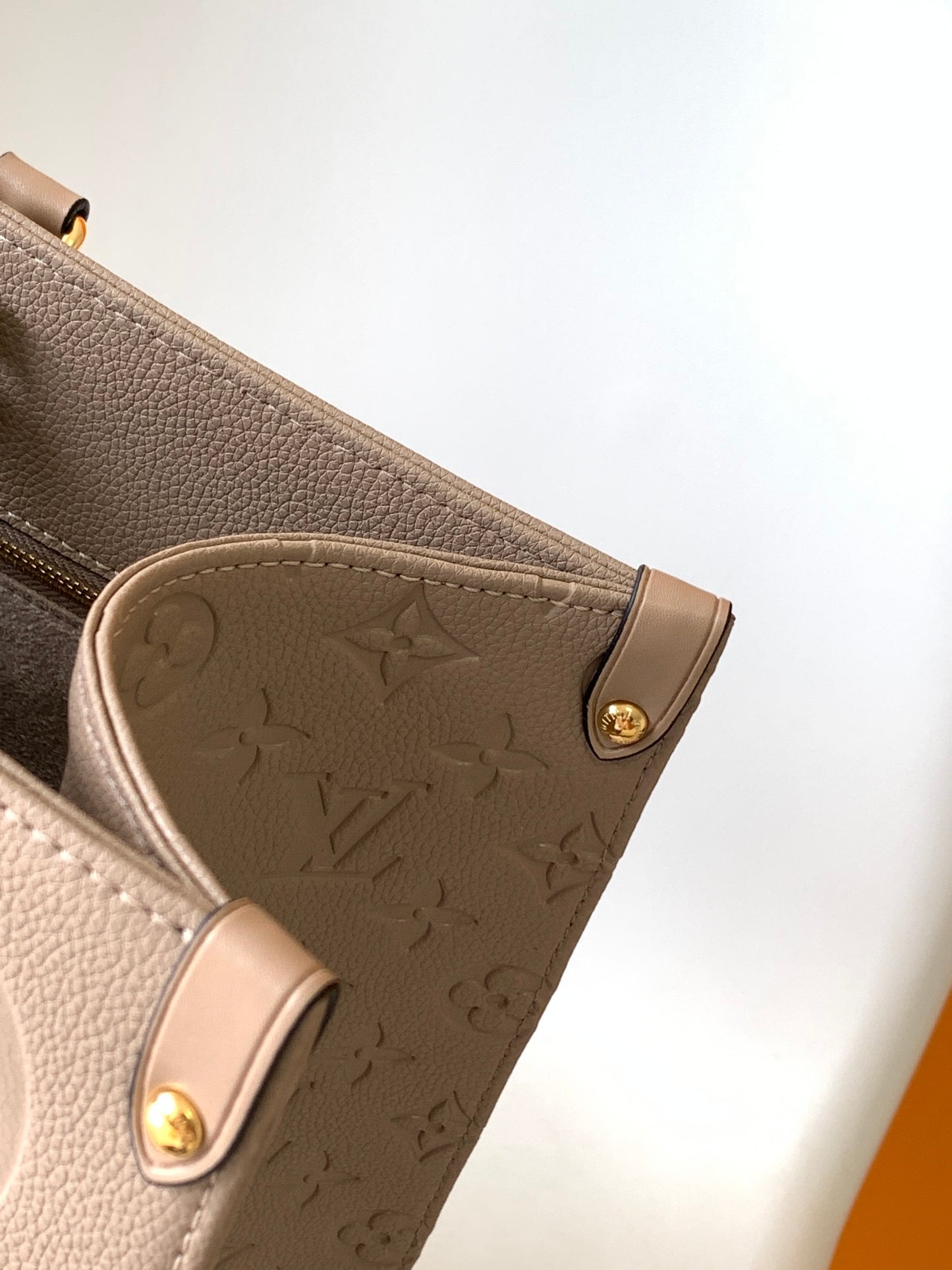 1:1  Beige Emboss Monogram OnTheGo