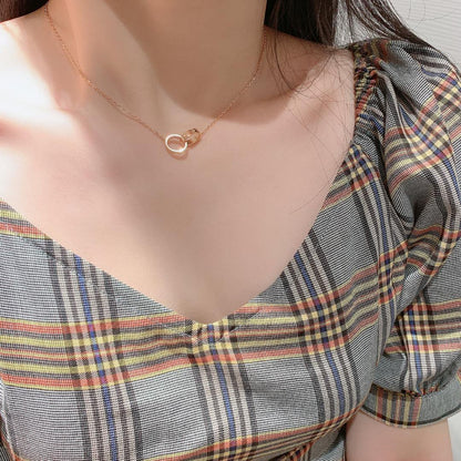 1:1 Cartier Love Double Ring Necklace
