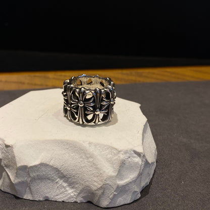 1:1 Chrome Hearts Cro's Heart Circular Tomb Ring