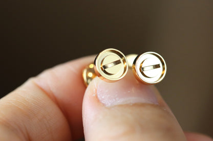 1:1 Cartier Round Screw Earrings