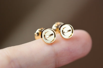 1:1 Cartier Round Screw Earrings