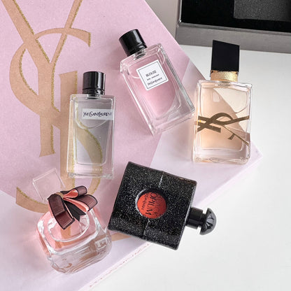 1:1 YSL limited edition heart-shaped pink perfume sample 5 pieces set
