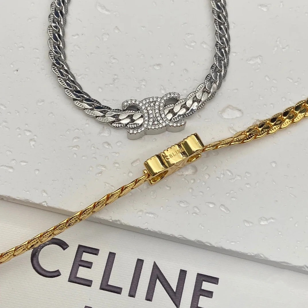 1:1 Celine Arc de Triomphe snake bone Necklace