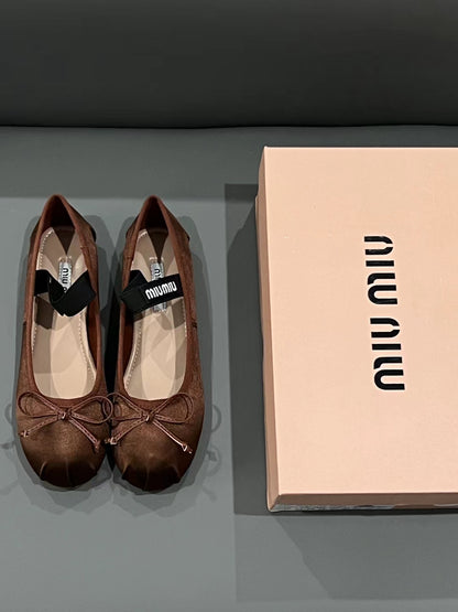 1:1 MiuMiu classic bow ballet flats