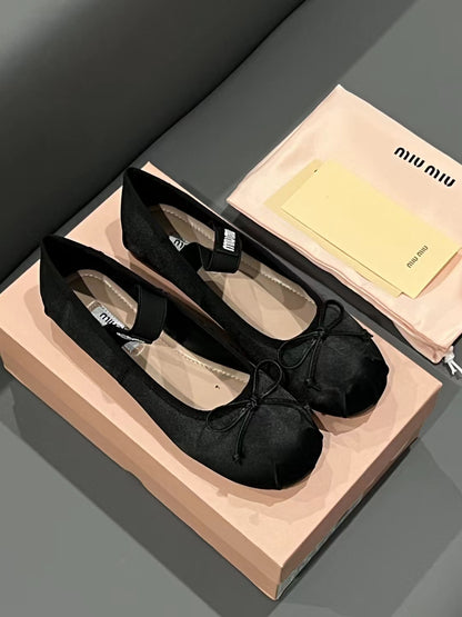 1:1 MiuMiu classic bow ballet flats