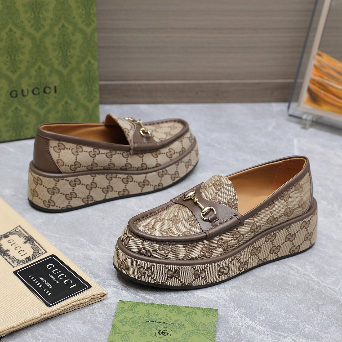 1:1 Gucci platform loafers