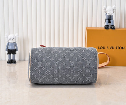 1:1 quality Grey denim Speedy 30