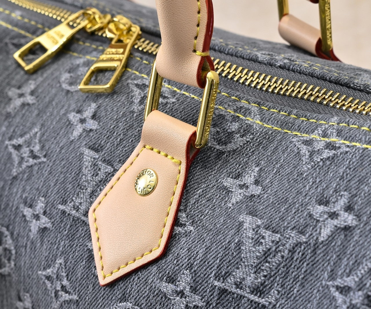 1:1 quality Grey denim Speedy 30