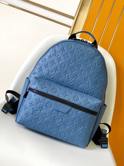 Top-Tier blue emboss Discovery Backpack