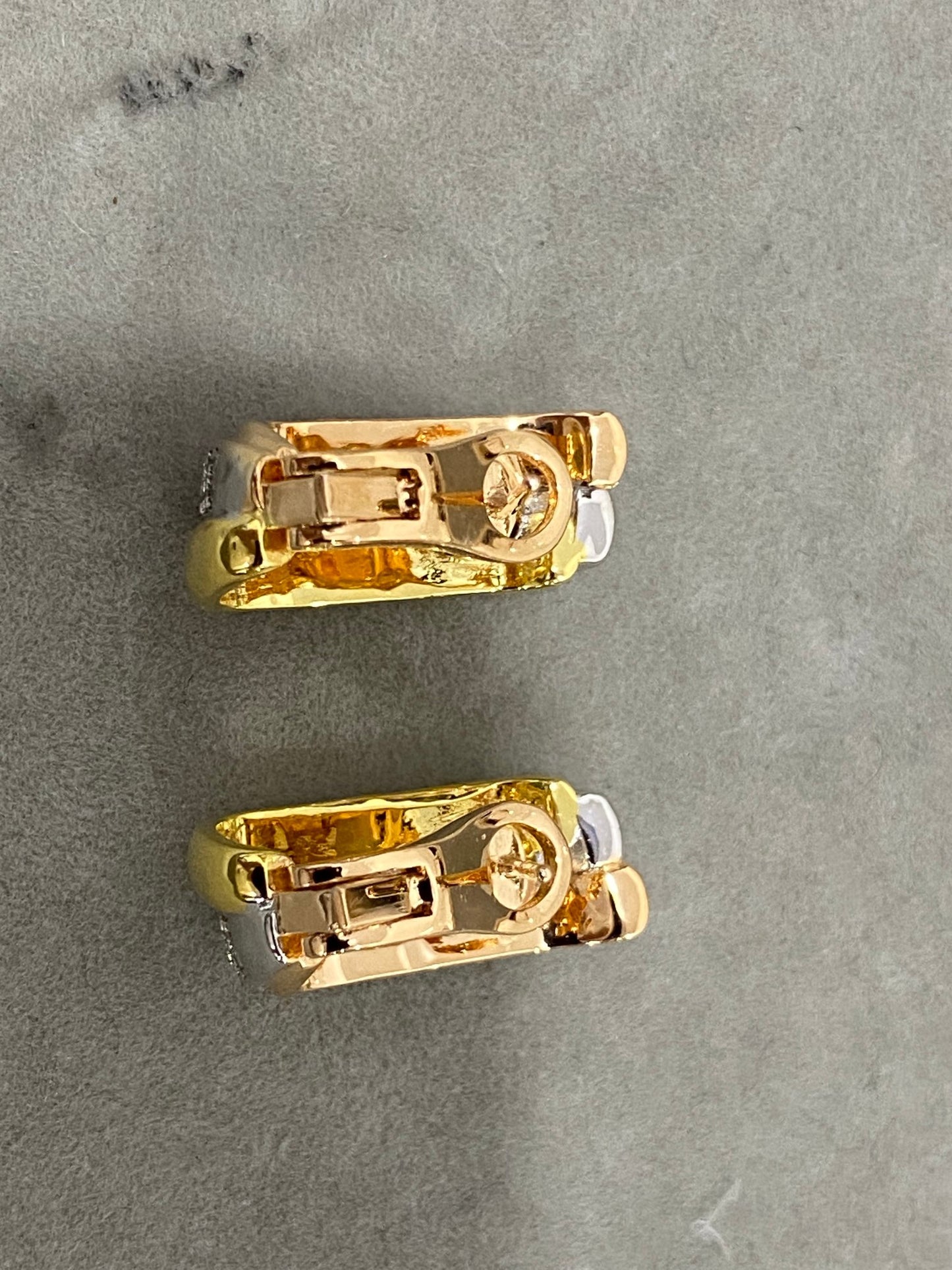 1:1 Celine three-color full diamond earrings