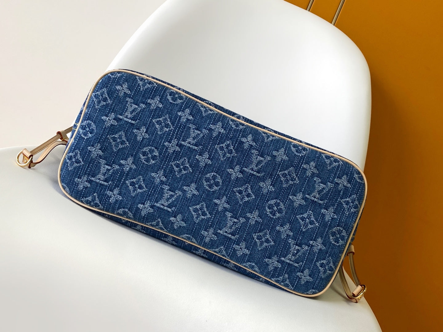 Top-tier Engrave Denim monogram Neverfull MM