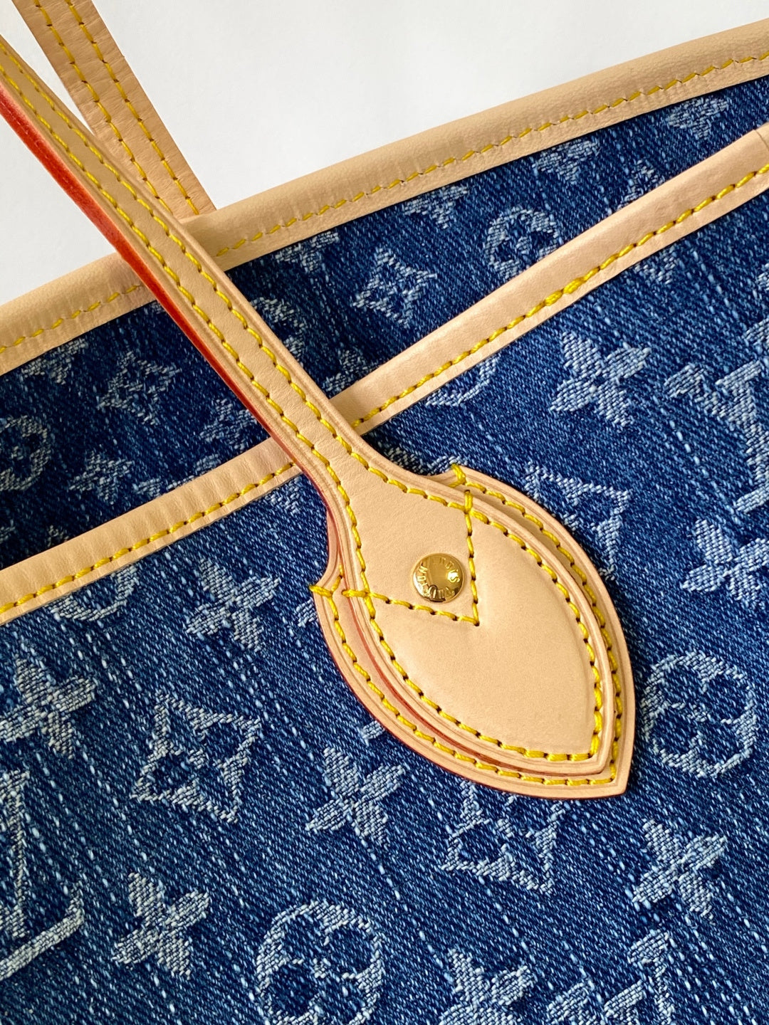 Top-tier Engrave Denim monogram Neverfull MM
