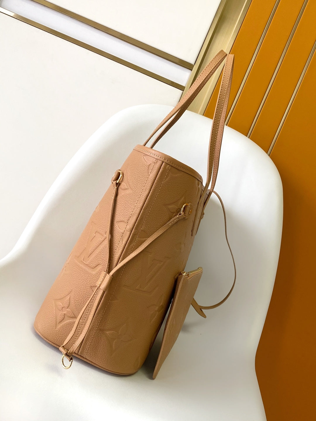 Top-tier original Brown Emboss Monogram Neverfull MM