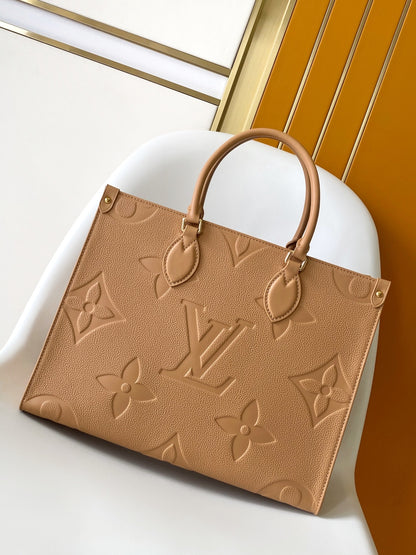 Top-tier original Brown Emboss Monogram OnTheGo