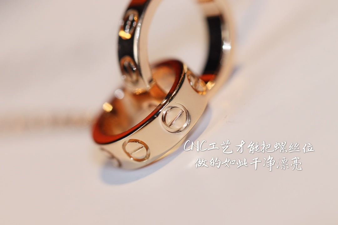 1:1 Cartier Love Double Ring Necklace