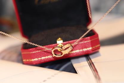 1:1 Cartier Love Double Ring Necklace