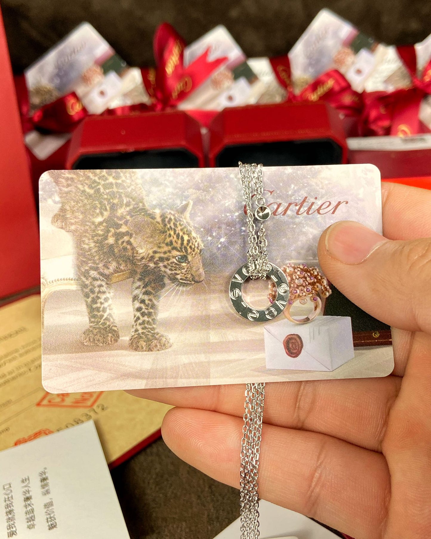 1:1 Cartier Love Double Chain Round Necklace