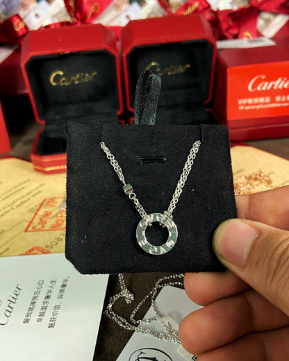 1:1 Cartier Love Double Chain Round Necklace