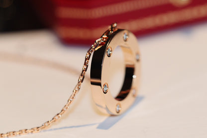 1:1 Cartier Gold diamond Big Cake Necklace