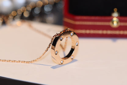 1:1 Cartier Gold diamond Big Cake Necklace