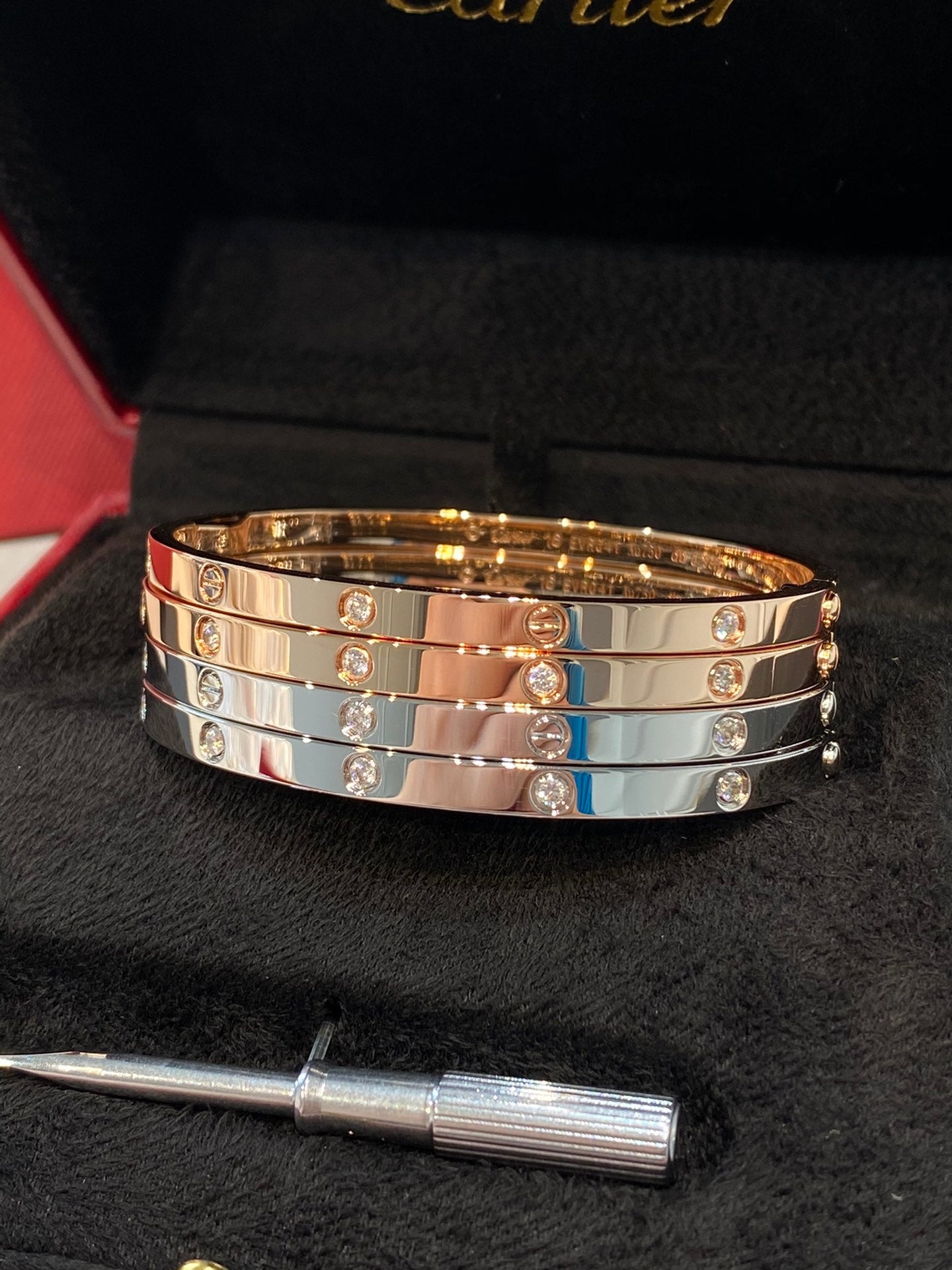 1:1 Cartier diamond Love bracelet narrow version